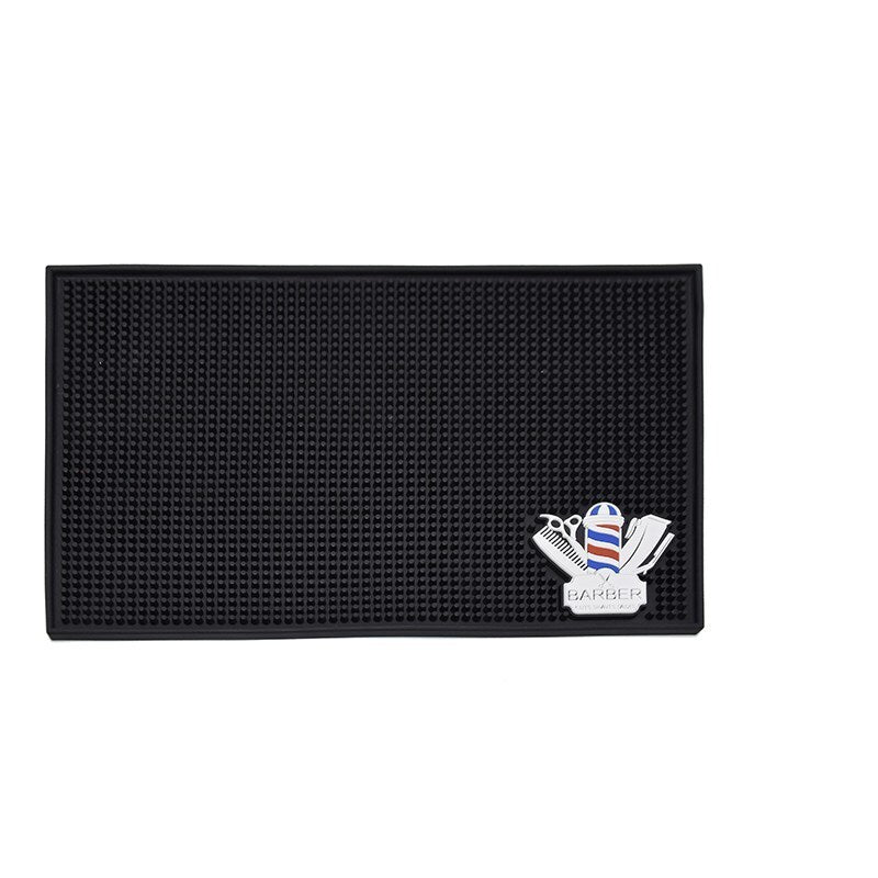 Silicone Barber Mat Barberpole Design - Black