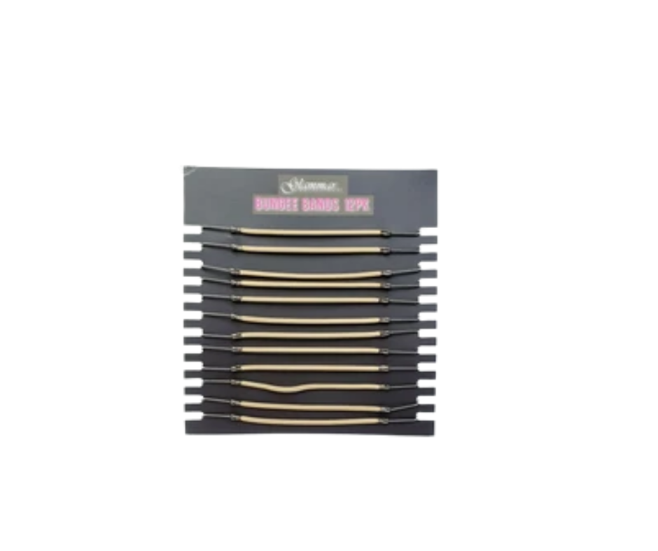 Glammar Professional Bungee Bands 12 Pack (Beige)