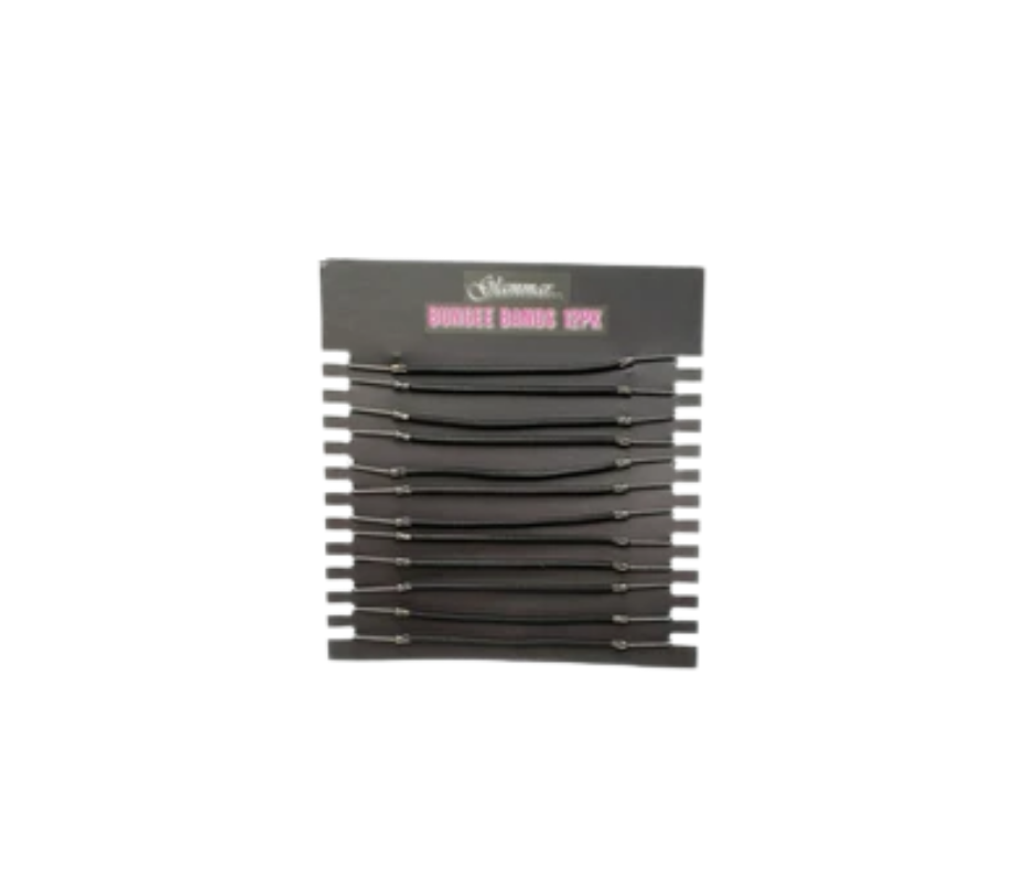 Glammar Professional Bungee Bands 12 Pack (Black)
