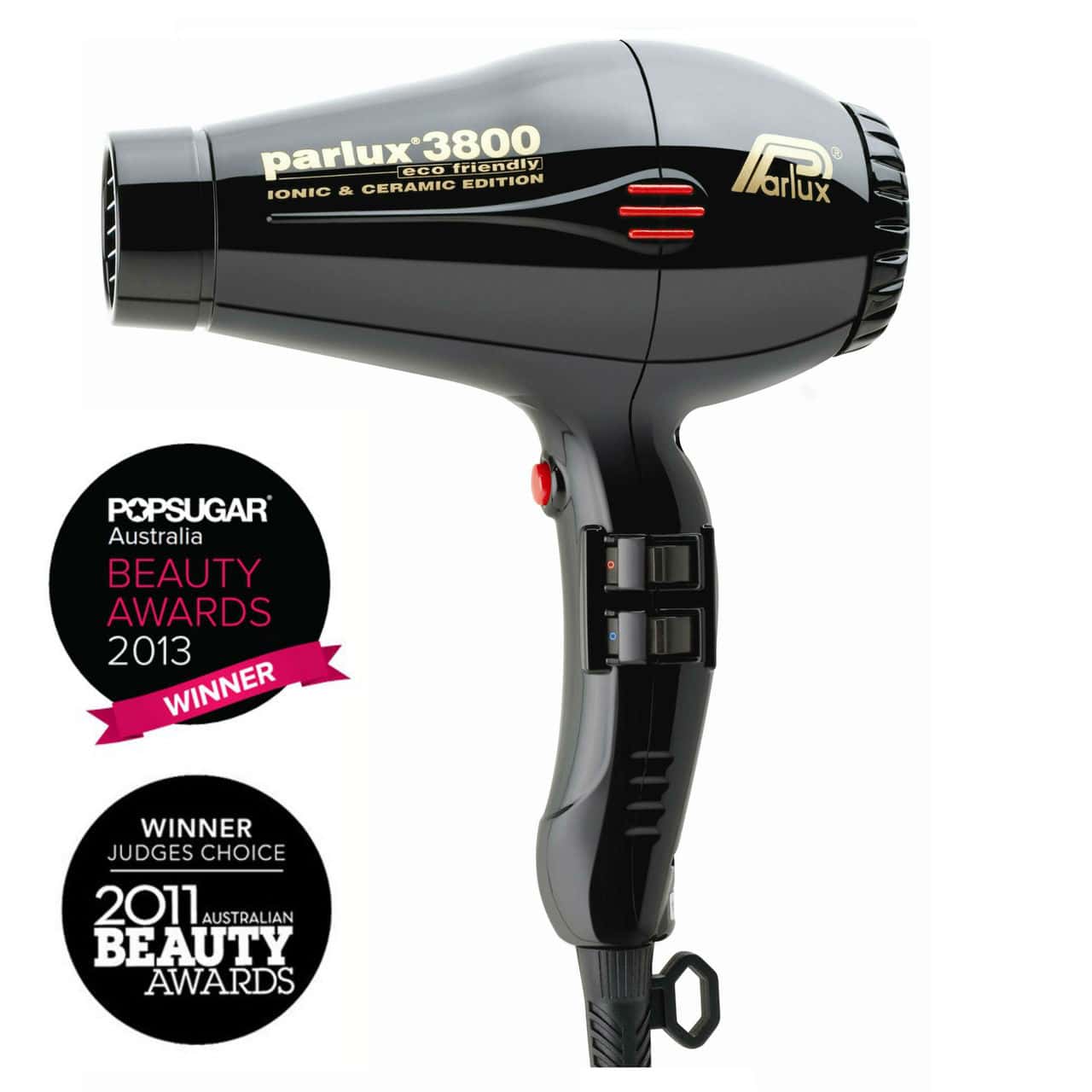 Parlux 3800 Ionic and Ceramic Hair Dryer - Black - WAHairSuppliers