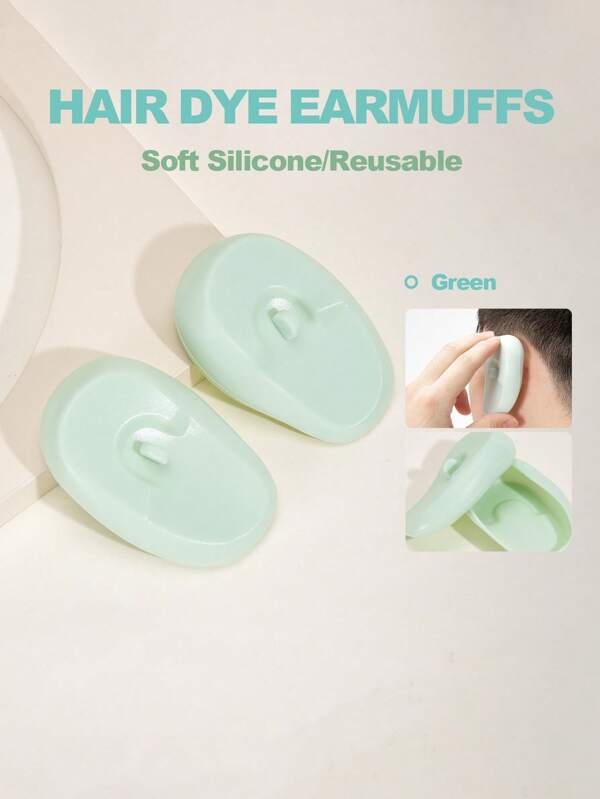 Ear Soft Silicone Reusable Hair Dye Earmuffs