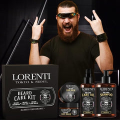 Lorenti Beard Care Kit | Shampoo 200ml & Beard Oil 100ml & Balm | Set Of 3