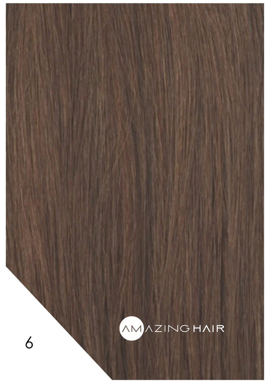 7 PC Clip In #6 Light Brown 20" 120 gm