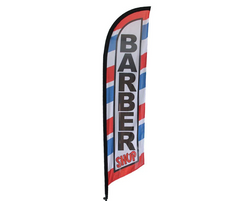 Barbershop Barber Flag & Stand - Medium