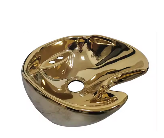 Ceramic Shampoo Basin (Bowl only) - Gold