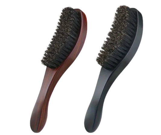 African Boar Bristle Smoothing Brush - Black/Red