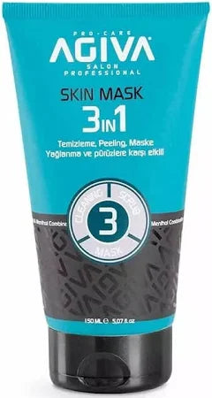 Agiva Skin Mask 3-IN-1 Cleaning – Scrub – Mask 150m