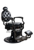 Luxur Barber Chair FR-58023-A3 - Black & Black Chrome