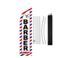 Barbershop Barber Flag & Stand & Carry Bag - Large 3.1 M