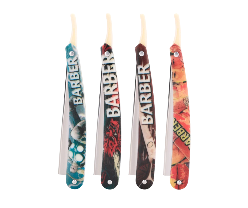 Cut Throat Folding Barber Razor - Assorted Print – PERTH HAIR SUPPLIES