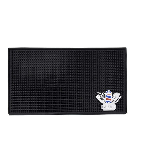 Silicone Barber Mat Barberpole Design - Black