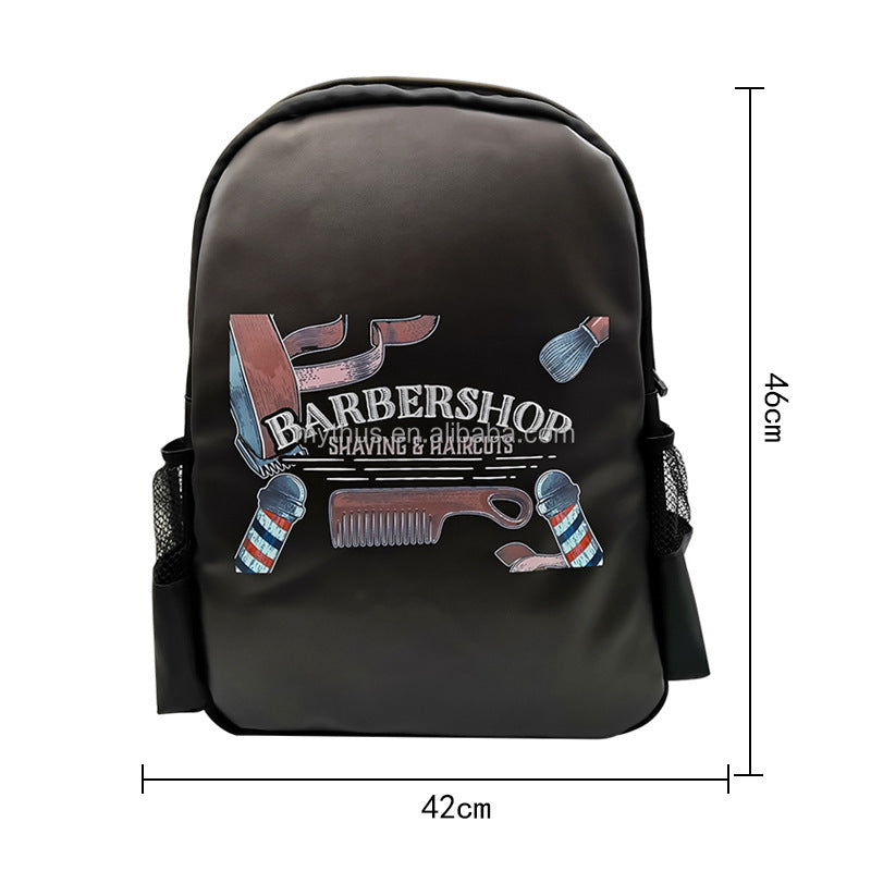 Barber Tool Back Pack  Barbershop Logo - Black