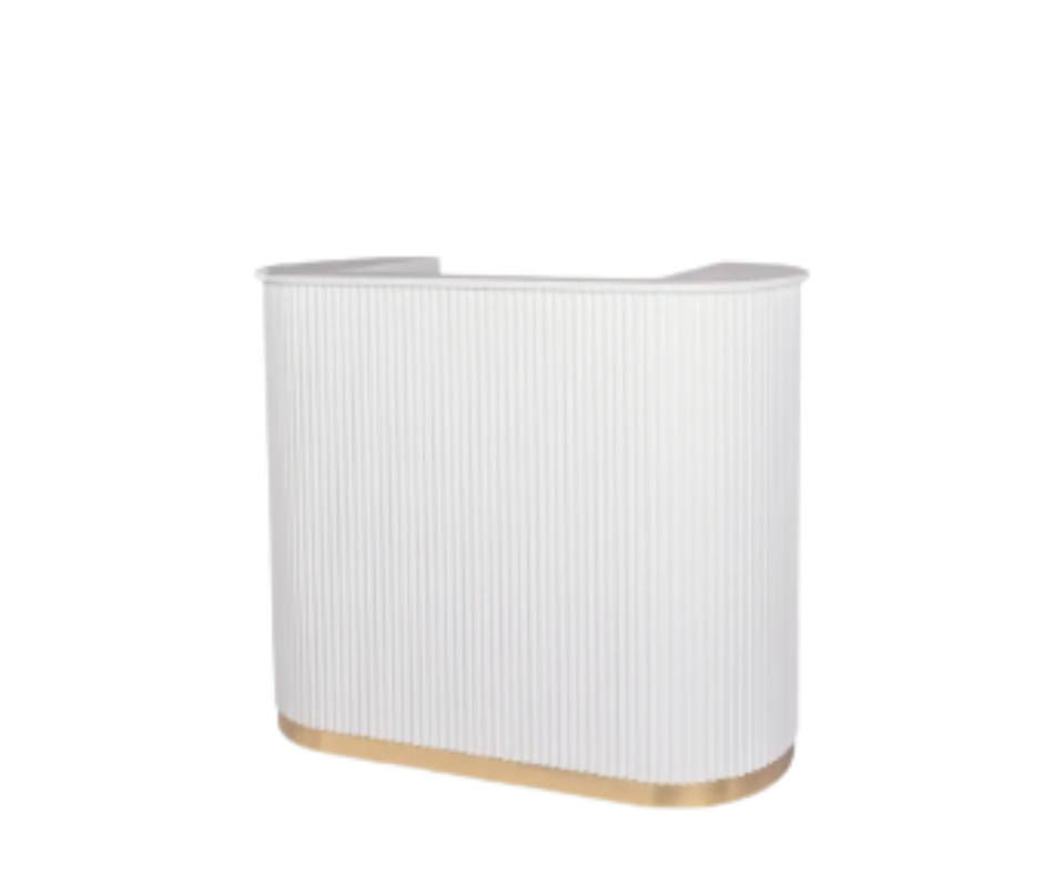 Barbershop/Salon Front Reception Desk - Black Or White