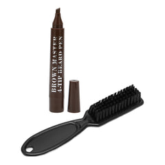 Master Beard Pen With Brush - Brown