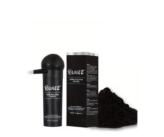 Bunee 15gm Hair Building Fibers Black/Dark Brown/Light Brown 2 in 1 Kit - Inc Pump