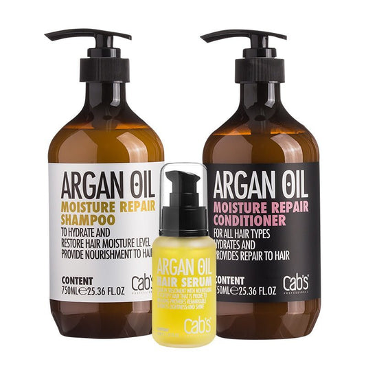 Cabs Argan Oil Moisture Repair 750ml Trio Pack
