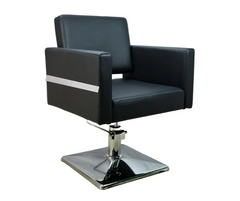 Capri Salon Chair - Black & Chrome