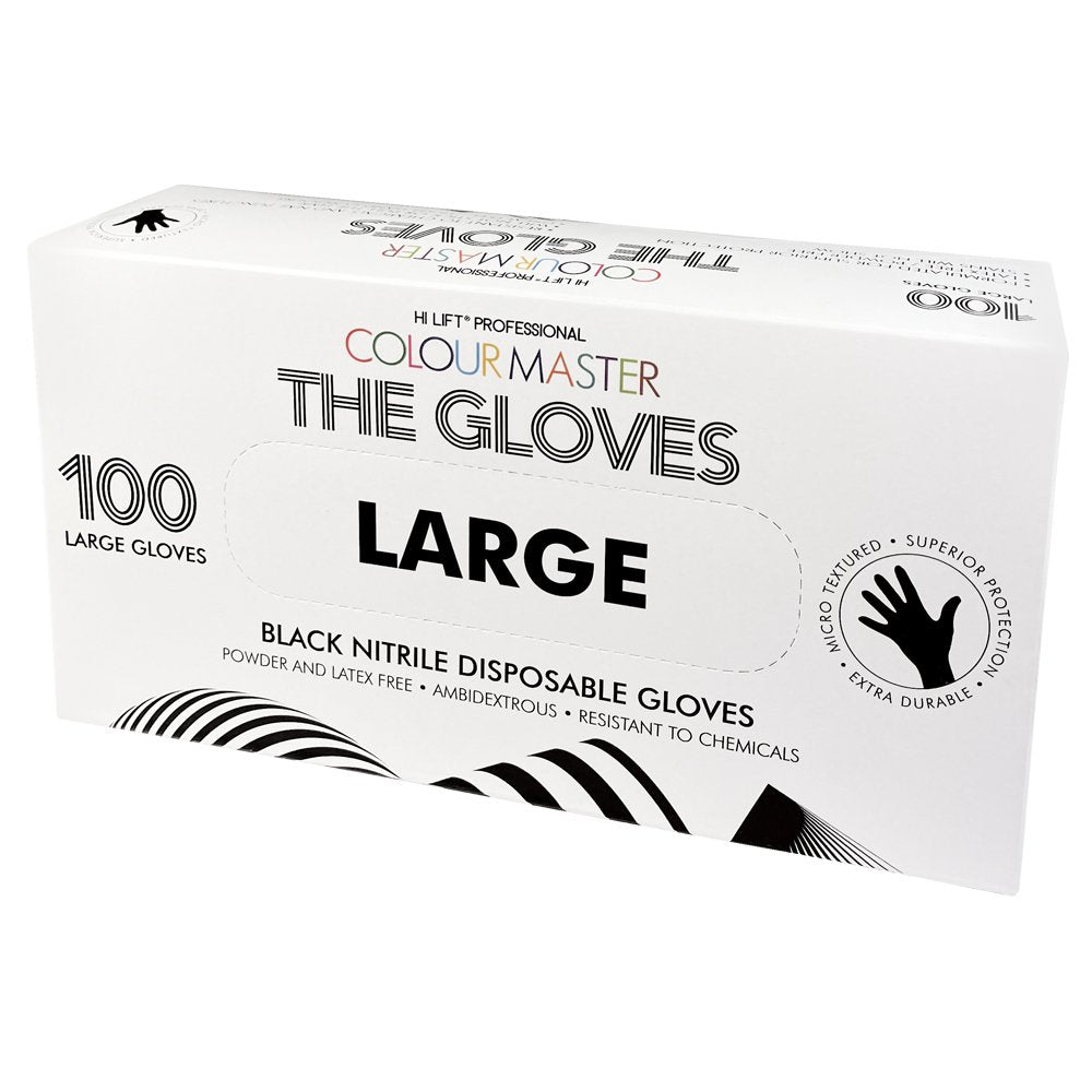 Colour Master The Gloves LARGE Black Nitrile