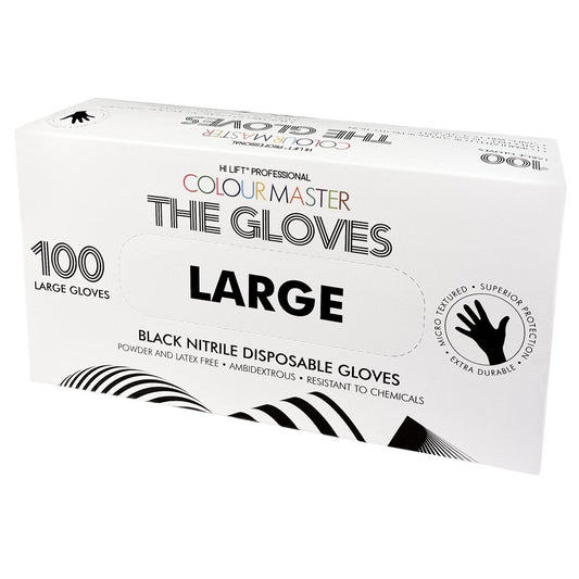 Colour Master The Gloves LARGE Black Nitrile
