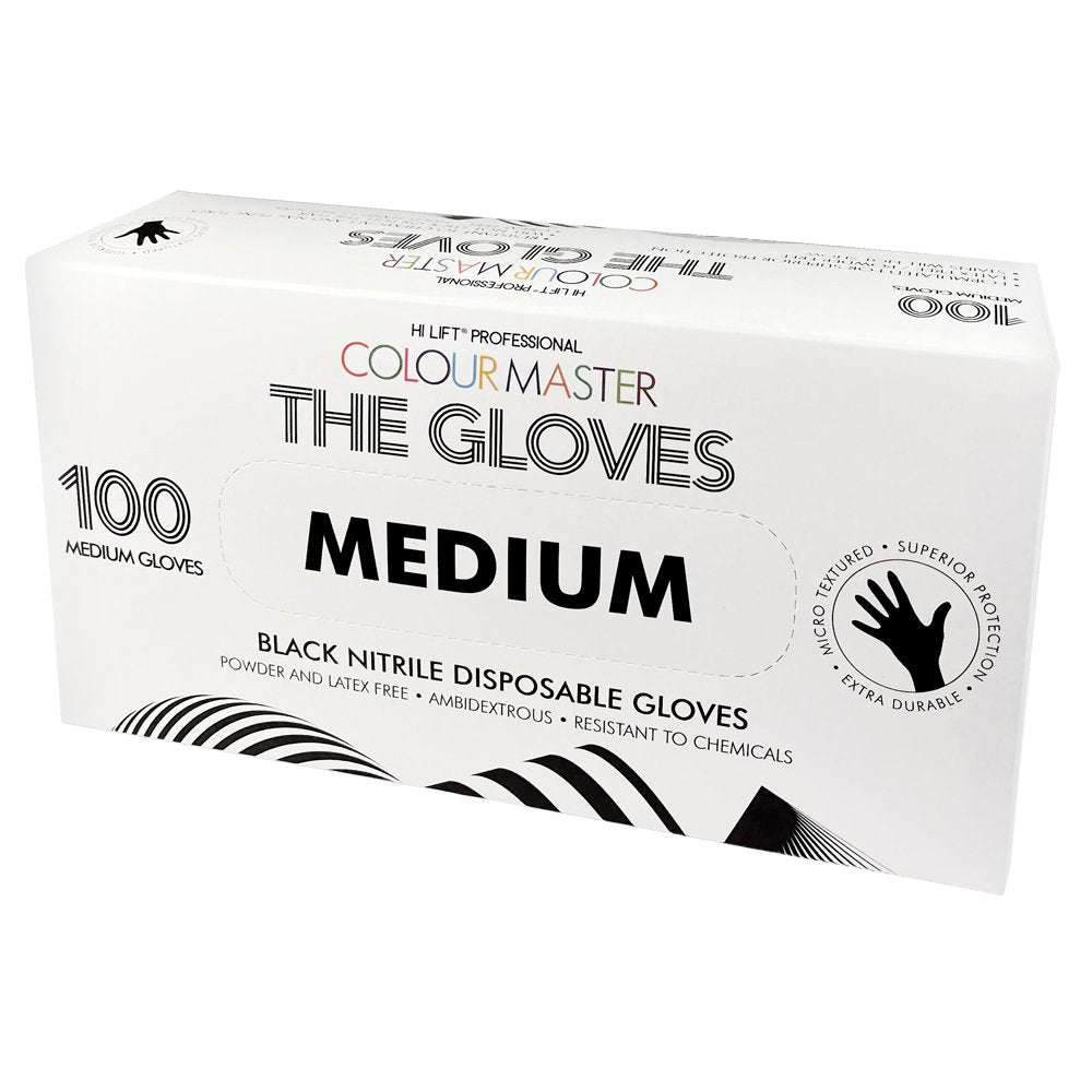 Colour Master The Gloves MEDIUM Black Nitrile