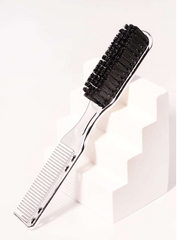 Fade Beard Brush With Comb Silver