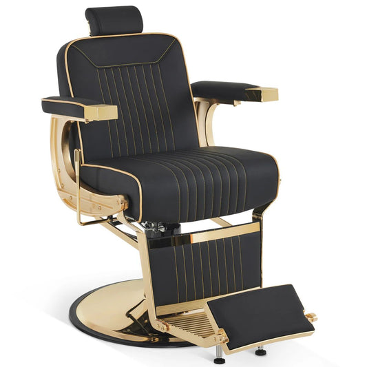 Gala Classic Barber Chair FR-58006AG - Black & Gold