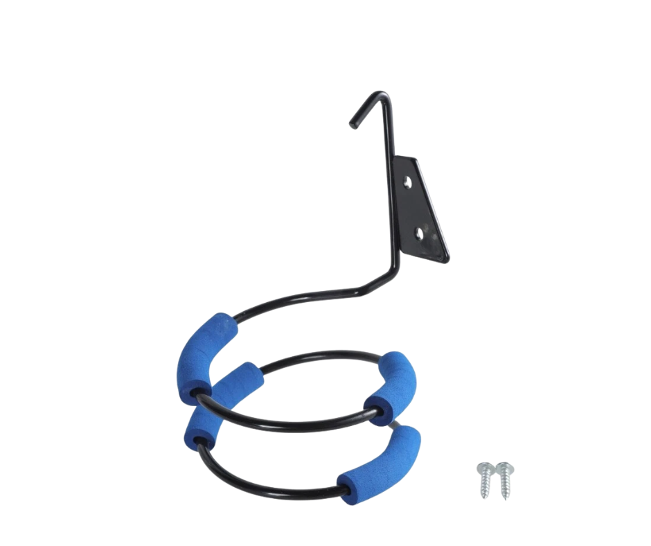 Hair Dryer Holder Spiral Black & Blue - Wall Mounted