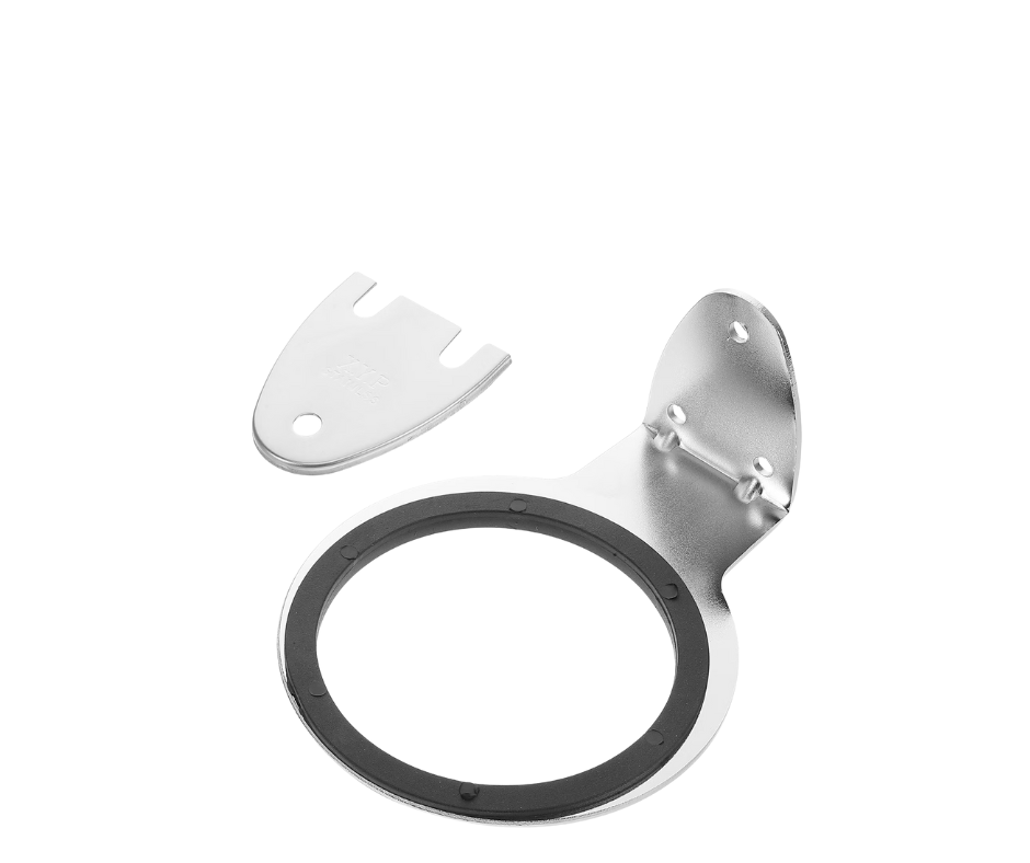 Hair Dryer Holder Silver Metal Frame - Wall Mounted