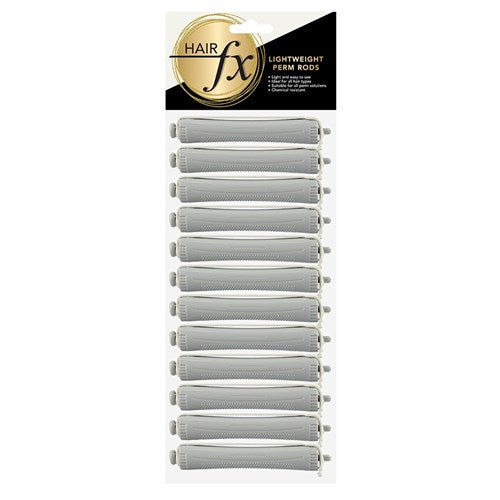 Hair Fx Lightweight Perm Rods 12 Pack - Grey