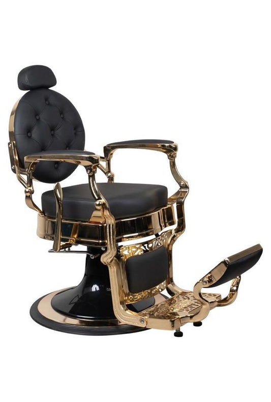 Luxur Barber Chair FR-58022-HCBLACK - Black & Gold