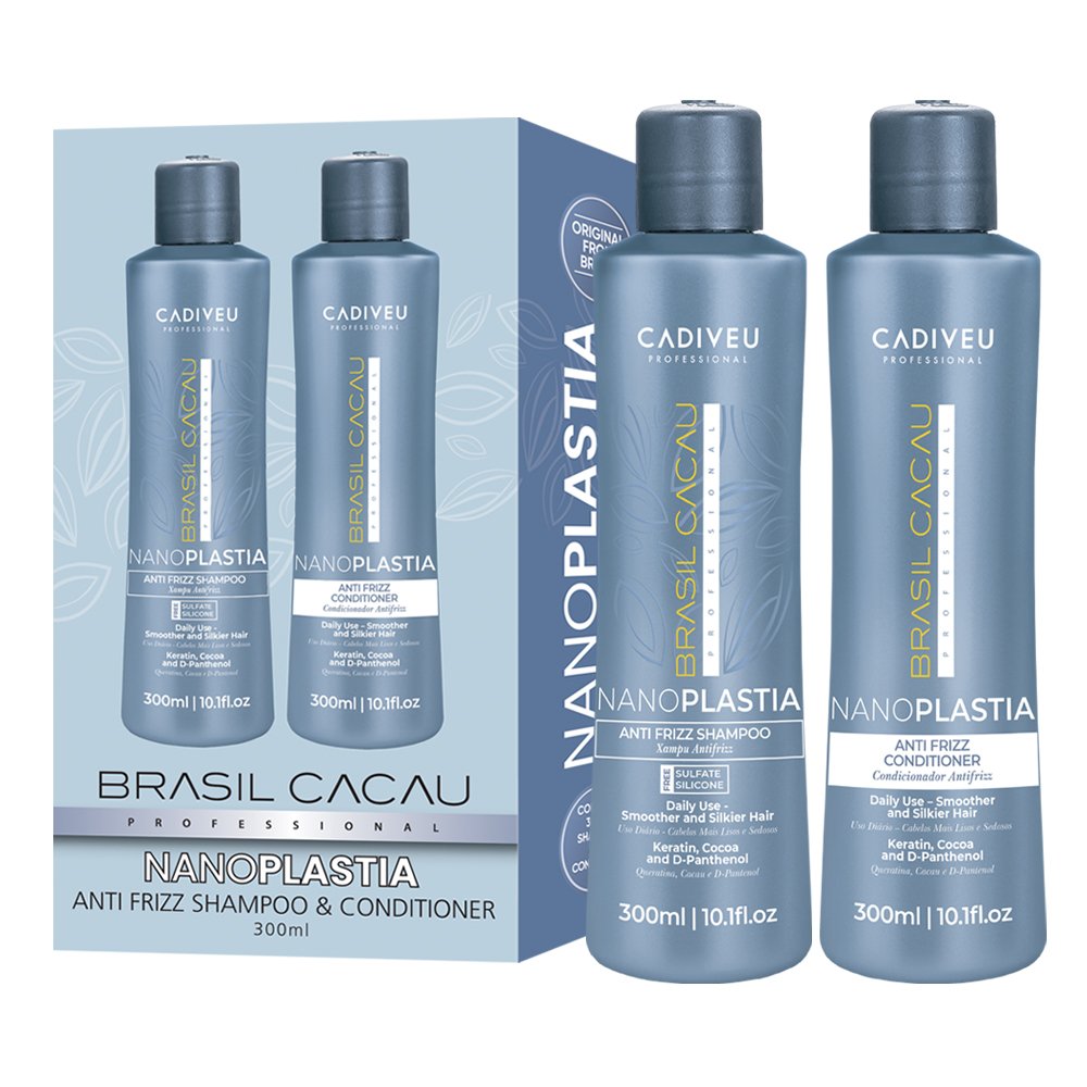 Brasil Cacau NanoPlastia AntiFrizz Shampoo/Conditioner 300ml Duo