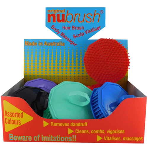 Nubrush Nu-Scalp Massage Brush Individual - Black or Coloured – PERTH HAIR SUPPLIES