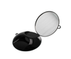 Round Mirror Plastic Handle  - Black