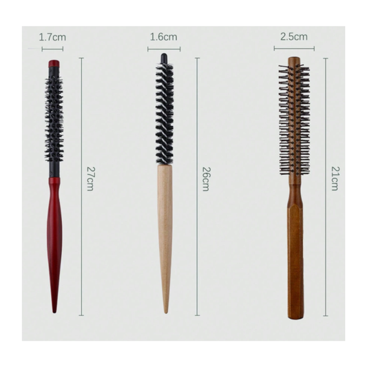 Round Brush Wood Handle Assorted Styles - Small (sold seperately)