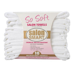 Salon Smart So Soft Microfibre Salon Towels - White 10pk