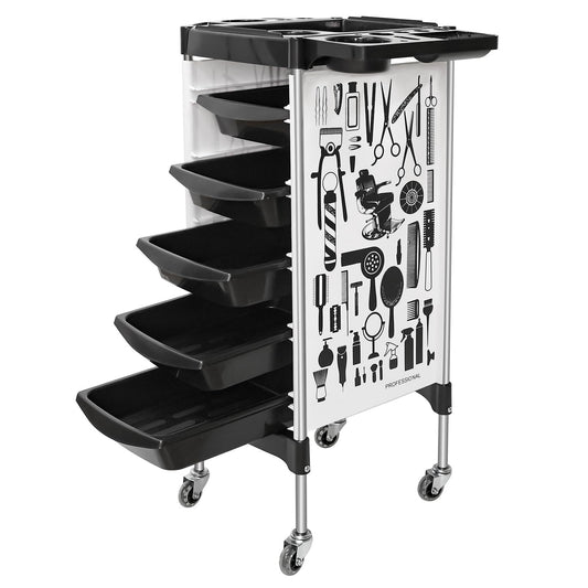 Hairdressing Trolley X11-6 - Black & White