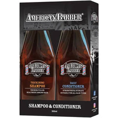 American Barber Thickening Shampoo & Daily Conditioner 300ml Duo