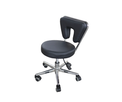 Adjustable Swivel Chair With Back Rest - Black