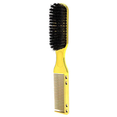 Fade Beard Brush With Comb Gold