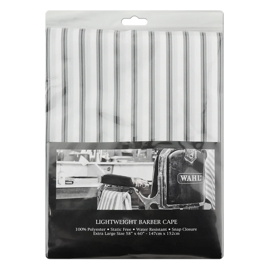 Wahl Lightweight Pinstripe Barber Cape - White