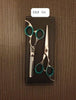 Item #06- 6.0 Hair Scissors (Pair) Silver Finish (Green)