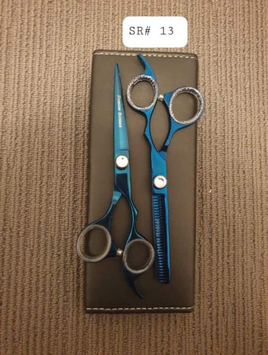 Item #13- 6.5 Barber Shears (Pair) Ocean Blue