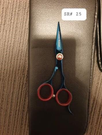 Item #25- 5.0 Hair Scissors (Shear Only) Blue Finish