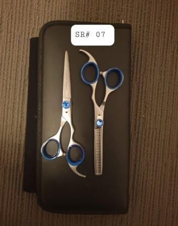 Item #07- 6.0 Hair Scissors (Pair) Matt Finish (Blue)
