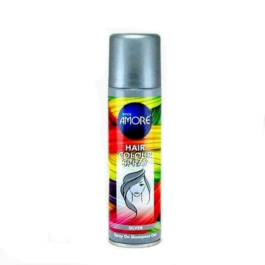 Amore Coloured Hair Spray Silver 150ml - WAHairSuppliers
