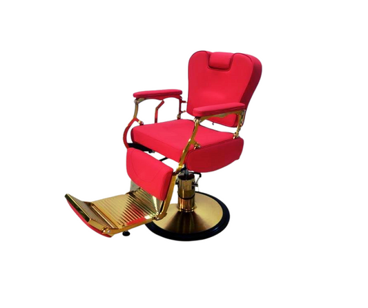 Barber Chair Model: B-9229 Red And Gold