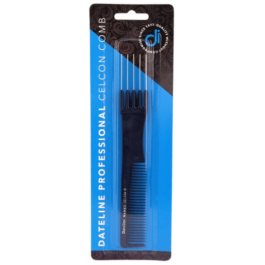 Dateline Professional Blue Celcon MK 2 Metal Teasing Comb - 20cm