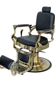 Barber Chair Model: B-9259A Black And Gold - WAHairSuppliers