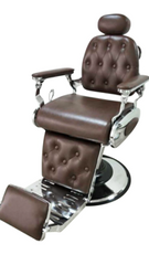 Barber Chair Model: B-9255B (Brown & Silver)