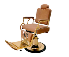 Barber Chair Model: B-9228 (Camel & Gold)